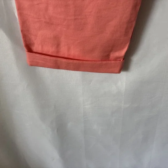 Talbots‎ Cropped Pants Womens L Size Coral Drawstring Waist Cuffed EUC - Picture 6 of 8